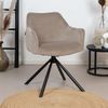 Bronx71 Esszimmerstuhl Samt Furtado 180° drehbar taupe - 4er Set Bild 2