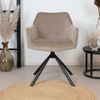 Bronx71 Esszimmerstuhl Samt Furtado 180° drehbar taupe - 4er Set Bild 3