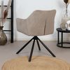 Bronx71 Esszimmerstuhl Samt Furtado 180° drehbar taupe - 4er Set Bild 4