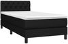vidaXL Boxspringbett mit Matratze Schwarz 80x200 cm Stoff, Härtegrad: H2 [3140251] Bild 3
