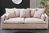 Gemütliches Hussensofa PARADISO 200cm Bouclé champagner beige Federkern Bild 3