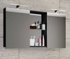 VCM Badmöbel Spiegelschrank Budasi 917490 Schwarz H. 59 x B. 112 cm T. 12 cm Bild 4