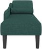 vidaXL Chaiselongue mit Kissen Dunkelgrün Stoff Bild 4