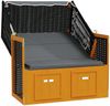 vidaXL Strandkorb mit Dach Poly Rattan & Massivholz Schwarz Anthrazit 318658 Bild 3