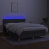 Boxspringbett mit Matratze & LED Stoff Dunkelgrau 140x200 cm Bild 3
