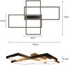 ZMH LED Deckenlampe Wohnzimmer Deckenleuchte - 100cm Dimmbar Wohnzimmerlampe Modern Schwarz Schlafzimmerlampe 88W Geometrisch Multifunktional Deckenbeleuchtung für Schlafzimmer Flur Büro und Balkon Bild 5