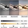 ZMH LED Deckenlampe Wohnzimmer Deckenleuchte - 100cm Dimmbar Wohnzimmerlampe Modern Schwarz Schlafzimmerlampe 88W Geometrisch Multifunktional Deckenbeleuchtung für Schlafzimmer Flur Büro und Balkon Bild 2