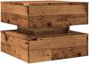Couchtisch, Sofatisch mit LED-Leuchten Altholz-Optik 50x50x40 cm Bild 3