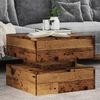 Couchtisch, Sofatisch mit LED-Leuchten Altholz-Optik 50x50x40 cm Bild 2