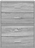 vidaXL Schränke mit 2 Schubladen 2 Stk. Grau Sonoma 60x31x40 cm 858832 Bild 4