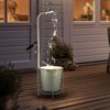 2er Set LED Solar Wasserhahn mit Eimer, silber, 30x LED, H 62 cm Bild 5