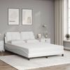vidaXL Bettgestell ohne Matratze "Zadar" Weiß 140x190 cm Kunstleder 3208860 Bild 3