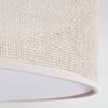 hofstein Deckenleuchte Deckenlampe aus Metall/Papiergeflecht/Kunststoff in Nickel/Natur/Weiß, ohne Leuchtmittel, runde Leuchte im Boho-Design (60 cm), E27, Esszimmer, Wohnzimmer Bild 3
