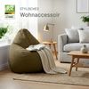 Green Bean® Sitzsack mit Rückenlehne 60x60x90cm - Indoor Sitzkissen 220L Füllung Kuschelig Waschbar - Olivgrün Bild 5