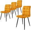 ML-DESIGN Stuhl Esszimmerstuhl mit Rückenlehne Polsterstuhl mit Metallbeine (4 St), Ergonomischer Stuhl Senfgelb Samtbezug Wohnzimmerstuhl Küchenstuhl Bild 2