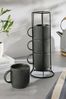 Next Becher Stamford Stapeltassen, 4er-Set, 5-tlg, Steingut Bild 4