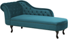 Beliani 'Nimes' Chaiselongue, Blaugrün, Samt, 79 x 65 x 169 cm, Links Bild 4