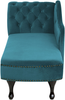 Beliani 'Nimes' Chaiselongue, Blaugrün, Samt, 79 x 65 x 169 cm, Links Bild 5