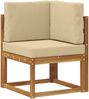 vidaXL Outdoor-Sofagarnitur mit Kissen 8 pcs Natur und Beige Polyester 3385404 Bild 3