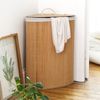 Calicosy Eck-Wäschekorb aus Bambus - H60 cm - Helles Holz Bild 4