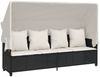vidaXL 5-tlg. Garten-Sofagarnitur mit Kissen Schwarz Poly Rattan 3261551 Bild 3