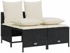 vidaXL 5-tlg. Garten-Sofagarnitur mit Kissen Schwarz Poly Rattan 3261551 Bild 4