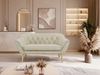Polstersofa PIRS 2 Skandinavisches Sofa 2-Sitzer, Sofa mit Wellenfederung, Breite 140 cm, Buche Füße Hoher Sitzkomfort - Beige Velvet Bild 3