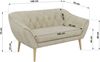 Polstersofa PIRS 2 Skandinavisches Sofa 2-Sitzer, Sofa mit Wellenfederung, Breite 140 cm, Buche Füße Hoher Sitzkomfort - Beige Velvet Bild 5