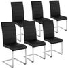 tectake Esszimmerstuhl Set Schwingstuhl (6er Set, 6 St), gepolstert mit Kunstlederbezug Bild 4