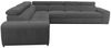 Wohnero24 Ecksofa L-Form PAVONE 5 330 x 260 cm – großes Chenille Sofa Dunkelgrau mit Schlaffunktion 190 x 125 cm& Bettkasten, verstellbare Kopfstützen Bild 4