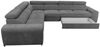 Wohnero24 Ecksofa L-Form PAVONE 5 330 x 260 cm – großes Chenille Sofa Dunkelgrau mit Schlaffunktion 190 x 125 cm& Bettkasten, verstellbare Kopfstützen Bild 5