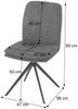 2er-Set Esszimmerstuhl HWC-M68, Küchenstuhl Lehnstuhl, drehbar Auto-Position, Metall Stoff/Textil ~ blau Bild 3