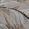 Janine J.D. Mako-Satin Bettwäsche 240x220 Rauten Dreieck taupe braun 87065-07 Bild 2
