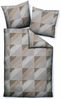 Janine J.D. Mako-Satin Bettwäsche 240x220 Rauten Dreieck taupe braun 87065-07 Bild 3