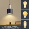 ZMH Hängelampe Esstisch Pendelleuchte E27 Schwarz - Hängeleuchte Retro Schlafzimmerlampe Nachttisch Höhenverstellbar Küchenlampe Hängend Esszimmerlampe Vintage Industrial Ohne Leuchtmittel Bild 5