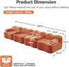 4-Sitzer Sofa 384x98x70 cm aus Samtstoff rahmenlos modular, orange Bild 4
