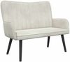 vidaXL 2-Sitzer Sofa Creme 115 x 61 x 87 cm Samt (V) 42028957 Bild 2