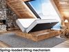MEBLINI Boxspringbett LOFTY BOX 140x220 cm mit Bettkasten - H4/Hellgrau Samt Polsterbett - Doppelbett mit Topper & Taschenfederkern-Matratze Bild 3