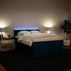 vidaXL Boxspringbett mit Matratze Blau 160x200 cm Samt 3290092 Bild 5