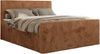 Boxspringbett, Doppelbett mit zwei Bettkästen und hohem Kopfteil aus Cordstoff - TILIANO DUO - 140 x 200 cm - Orange Cord - H3 Bild 5