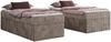 Boxspringbett 90x200 Polsterbett ZERO 90 Einzelbett ohne Kopfteil, inkl. Stauraum & Multipocket-Matratze, Hotelbett - Hellbraun Cordstoff - H3 - Topper T25 Bild 4