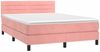 vidaXL Boxspringbett mit Matratze Rosa 140x190 cm Samt 3141364 Bild 3