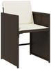 vidaXL Gartenstühle mit Kissen 4 Stk. Braun Poly Rattan 4007458 Bild 4