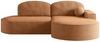 Ecksofa Schlafsofa Sofa GIRONA Stoff Arena Rostbraun Ottomane Rechts Bild 2