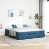 vidaXL Ottoman-Bett mit Matratze Dunkelblau 160x200 cm Samt 3311199 Bild 3