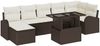 vidaXL Garten-Sofa-Set mit Kissen 8 pcs Braun und Creme 3348684 Bild 2