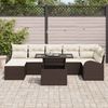 vidaXL Garten-Sofa-Set mit Kissen 8 pcs Braun und Creme 3348684 Bild 3