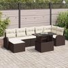 vidaXL Garten-Sofa-Set mit Kissen 8 pcs Braun und Creme 3348684 Bild 1