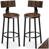 tectake Barhocker 2er Set Barhocker, mit Rückenlehne Bild 5