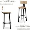 tectake Barhocker 2er Set Barhocker, mit Rückenlehne Bild 2